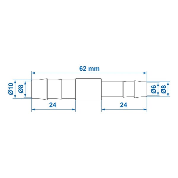 STRAIGHT WATER HOSE REDUCER