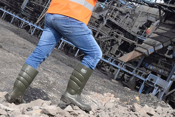 POLLYBOOT GALAXY-VEGA-STANDARD WELLINGTON - GREEN - NON-SAFETY