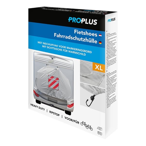 XL BICYCLE COVER FOR 2 BIKES - RIPSTOP MATERIAL - WITH WARNING SIGNAL PLATE COMPARTMENT