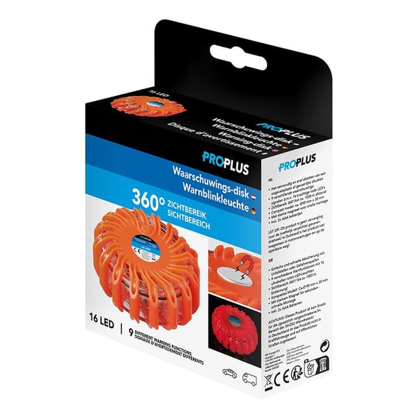 WARNING DISK 16LED ORANGE