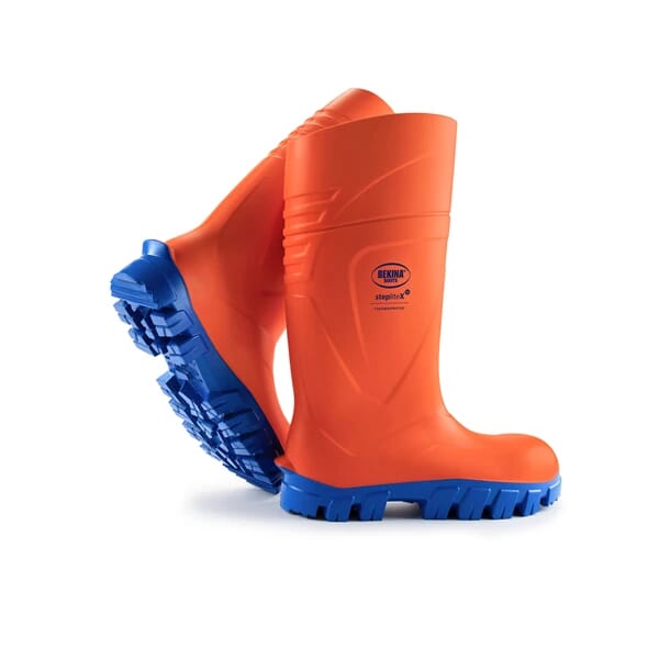 BEKINA-STEPLITEX THERMOPROTEC SAFETY WELLINGTONS - NON-METALLIC TOE CAP AND MID SOLE - ORANGE