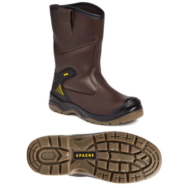 APACHE BROWN WATERPROOF RIGGER BOOT S3 WR SRC