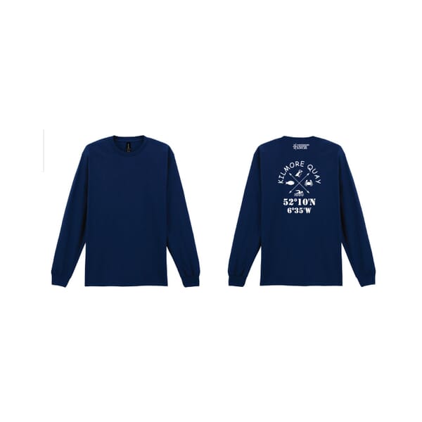 KILMORE QUAY LONG SLEEVE T-SHIRT - UNISEX - ADULT - NAVY BLUE