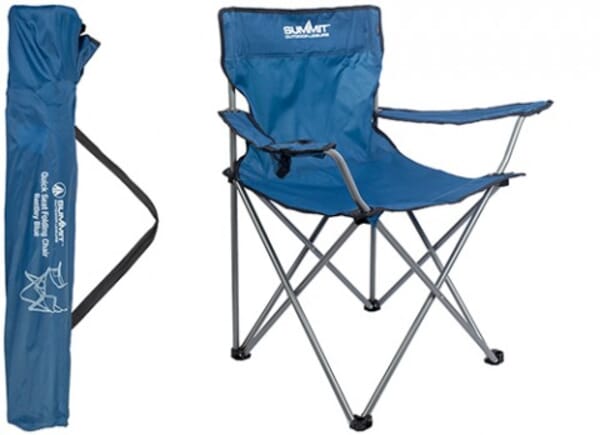 SUMMIT QUICK SEAT FOLDING CHAIR WITH CARRY BAG - BENTLEY BLUE