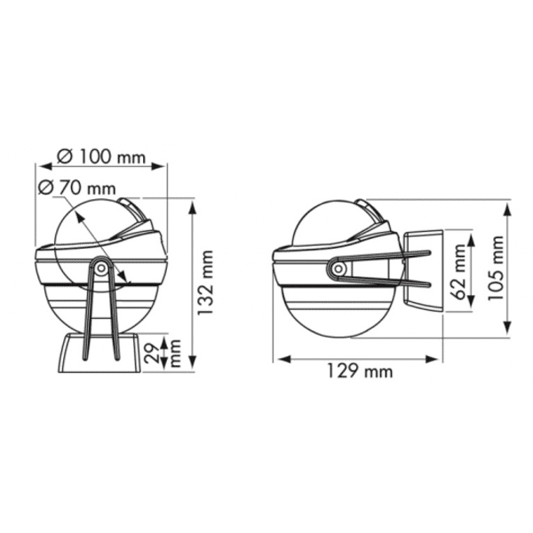 COMPASS OFFSHORE 75 BRACKET MOUNT BLACK