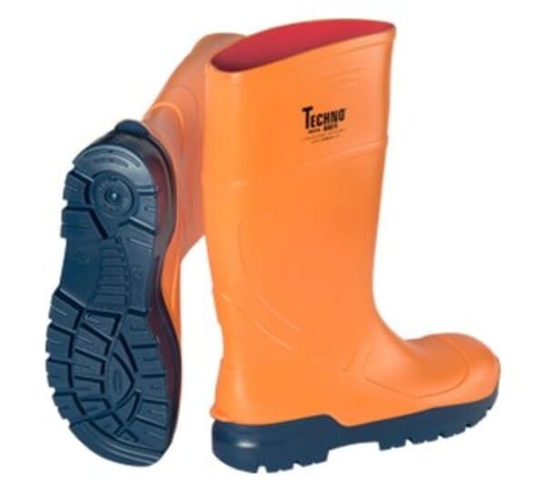 Techno Troya Safety PU Boots - ORANGE