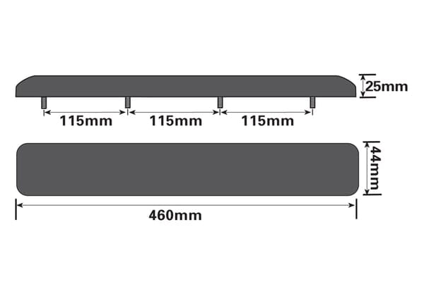 Side Buffer 457X44X25Mm