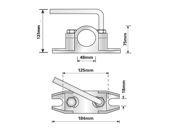 Clamp Cast For Jockey Wheel 48Mm