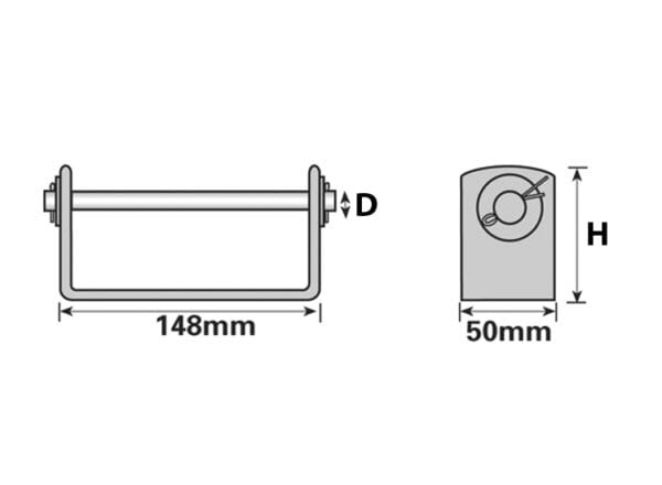 Boat Trailer Bracket For Roller MP462 & MP463