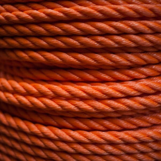 Polyethylene Twisted Orange Rope per Coil or per Metre