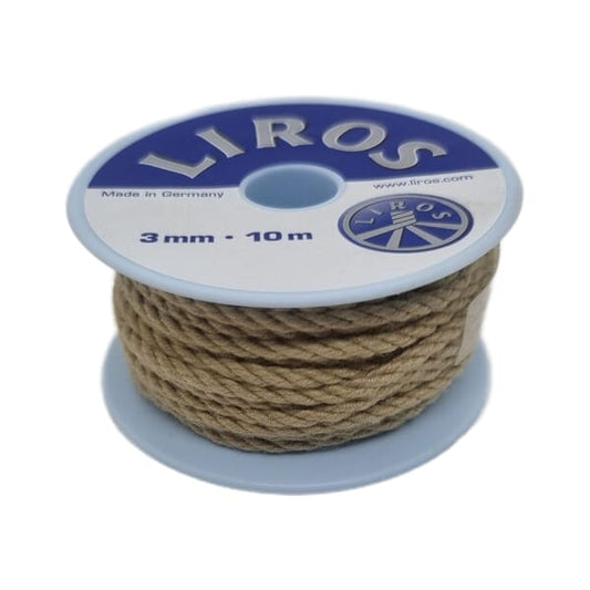 CLASSIC 3-STRAND HEMP COLOURED STRING - 3MM - 10M