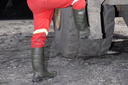 POLLYBOOT GALAXY-VEGA-STANDARD WELLINGTON - GREEN - NON-SAFETY