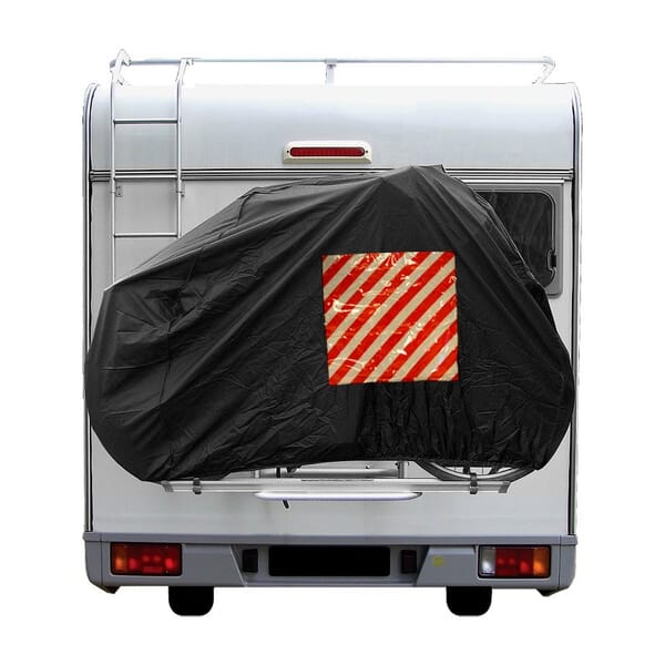 BICYCLE COVER FOR 2 BIKES - WITH WARNING SIGNAL PLATE COMPARTMENT