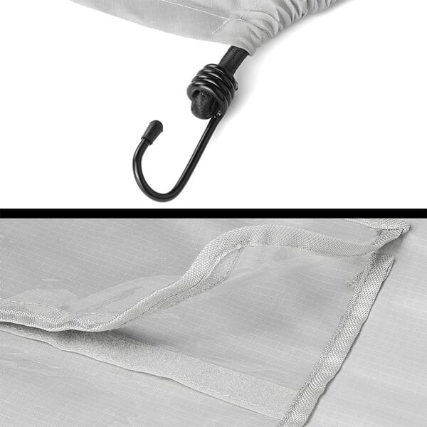 XL BICYCLE COVER FOR 2 BIKES - RIPSTOP MATERIAL - WITH WARNING SIGNAL PLATE COMPARTMENT