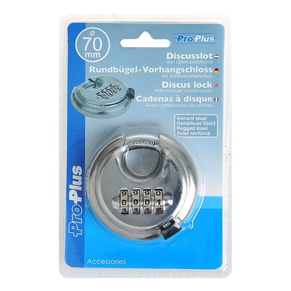 DISCUS LOCK WITH NUMBER COMBINATION
