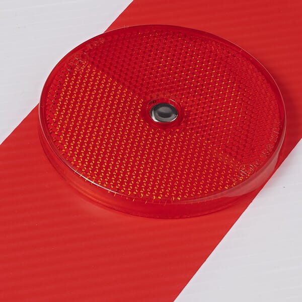 PLASTIC REAR WARNING SIGN WITH REFLECTORS - 50X50CM