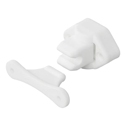 DOOR CATCHER FOR CAMPERVAN / CARAVAN - WHITE HINGED