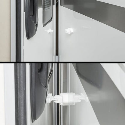 DOOR CATCHER FOR CAMPERVAN / CARAVAN - WHITE HINGED