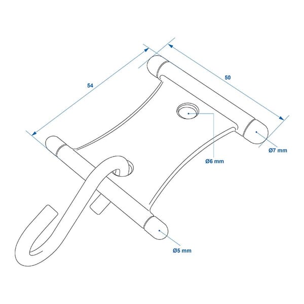 HANGER WITH S-HOOK FOR 5/6MM OR 7/8MM TENT RAIL
