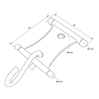 HANGER WITH S-HOOK FOR 5/6MM OR 7/8MM TENT RAIL