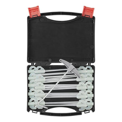 ROCK PEGS - 20CM - METAL - GLOW IN DARK - SET OF 20 PIECES IN A CASE