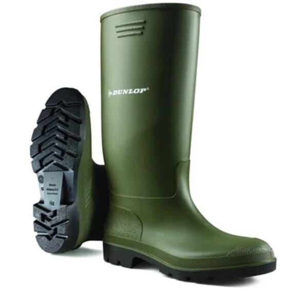 DUNLOP GREEN PVC ADULTS WELLINGTON - NON-SAFETY