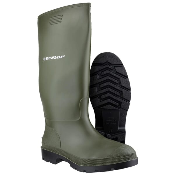 DUNLOP GREEN PVC ADULTS WELLINGTON - NON-SAFETY