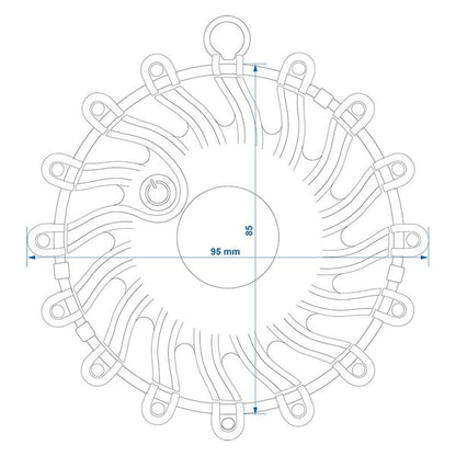 WARNING DISK 16LED ORANGE
