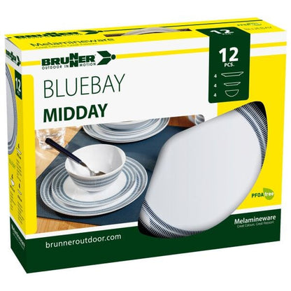BRUNNER TABLEWARE SET MIDDAY BLUEBAY 12PCE