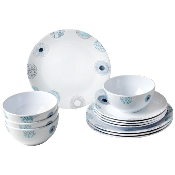 BRUNNER TABLEWARE SET MIDDAY DEEP SEA 12PCE