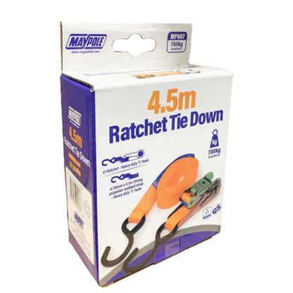 MP607 700Kg Ratchet Strap & Hooks