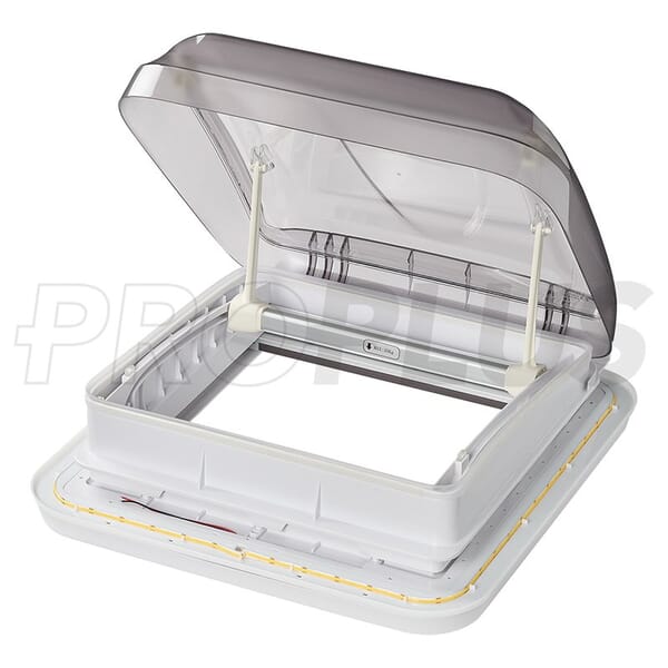 ROOF HATCH - 400X400MM - TRANSPARENT WITH LED - WITHOUT VENTILATION
