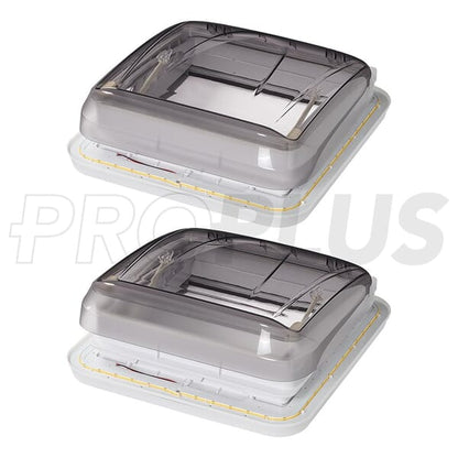 ROOF HATCH - 400X400MM - TRANSPARENT WITH LED - WITHOUT VENTILATION