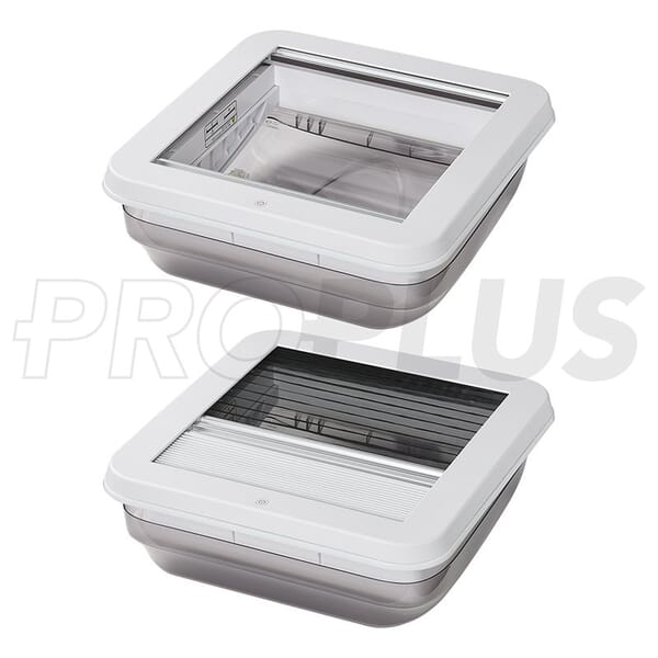 ROOF HATCH - 400X400MM - TRANSPARENT WITH LED - WITHOUT VENTILATION