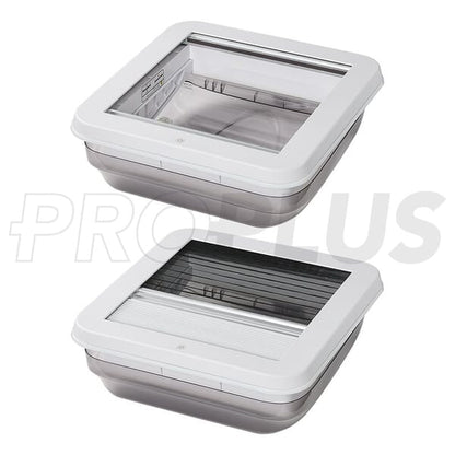ROOF HATCH - 400X400MM - TRANSPARENT WITH LED - WITHOUT VENTILATION