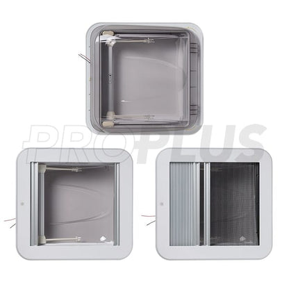 ROOF HATCH - 400X400MM - TRANSPARENT WITH LED - WITHOUT VENTILATION