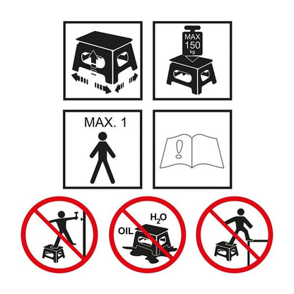 FOLDING ANTISLIP STEP - PLASTIC - 29X21.5X22CM