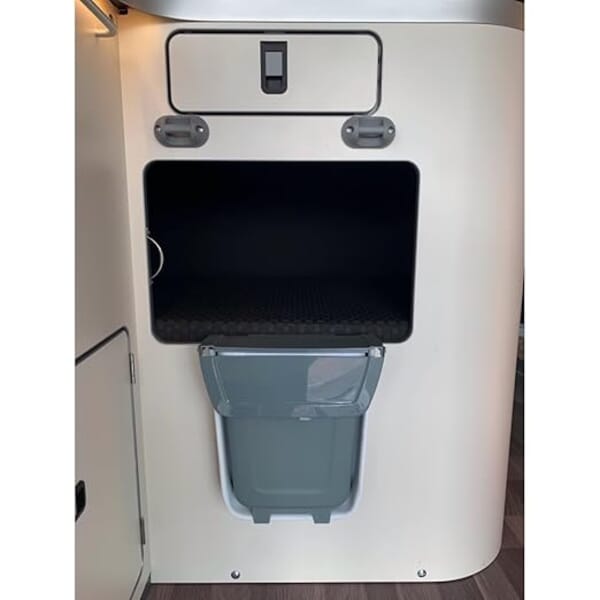 CAMP4 FOLDABLE TRASH BIN WITH LID - GREY / WHITE - 8L