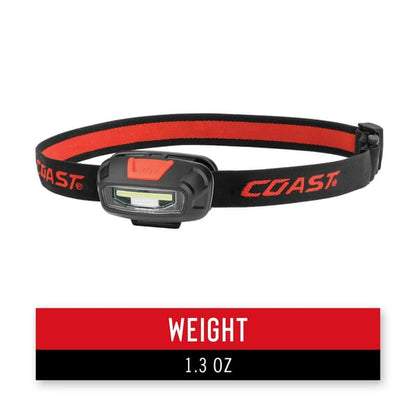 COAST FL13R RECHARGABLE LED HEADLAMP 270 LUMENS WITH RED AND WHITE LIGHT