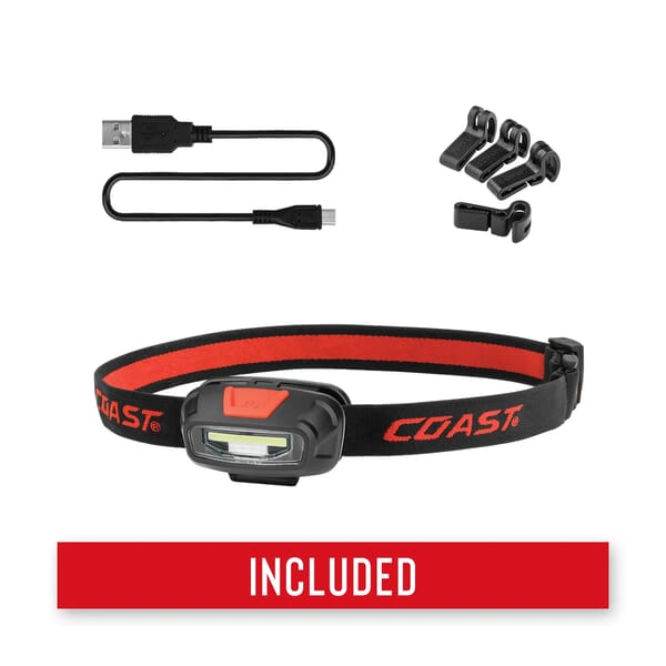 COAST FL13R RECHARGABLE LED HEADLAMP 270 LUMENS WITH RED AND WHITE LIGHT