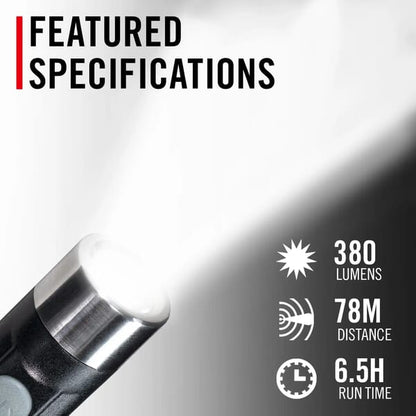 COAST KL20R RECHARGABLE TORCH 380 LUMENS + FX200 KNIFE COMBO PACK