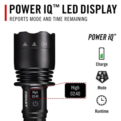 COAST XP40R RECHARGABLE TORCH 8000 LUMENS