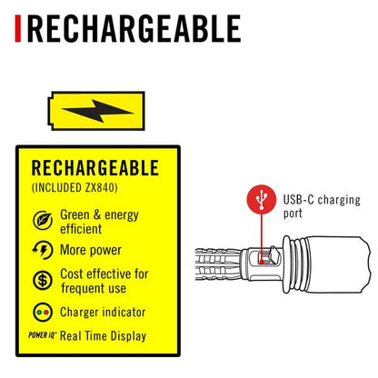 COAST XP40R RECHARGABLE TORCH 8000 LUMENS