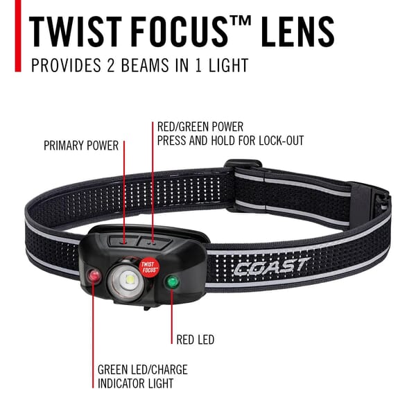 COAST FLX40R RECHARGABLE HEADLAMP 800 LUMENS