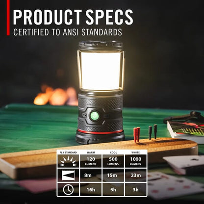 COAST EAL35R RECHARGABLE VOICE CONTROL LANTERN 1000 LUMENS WITH POWERBANK