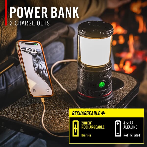 COAST EAL35R RECHARGABLE VOICE CONTROL LANTERN 1000 LUMENS WITH POWERBANK