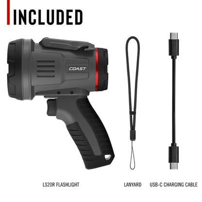 COAST LS20R RECHARGABLE SPOTLIGHT 1/4MILE BEAM 2500 LUMENS WATERPROOF FLOATING
