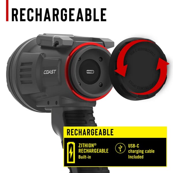 COAST LS20R RECHARGABLE SPOTLIGHT 1/4MILE BEAM 2500 LUMENS WATERPROOF FLOATING