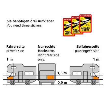 BLIND SPOT STICKER SET - ANGLES MORTS - MANDATORY IN FRANCE