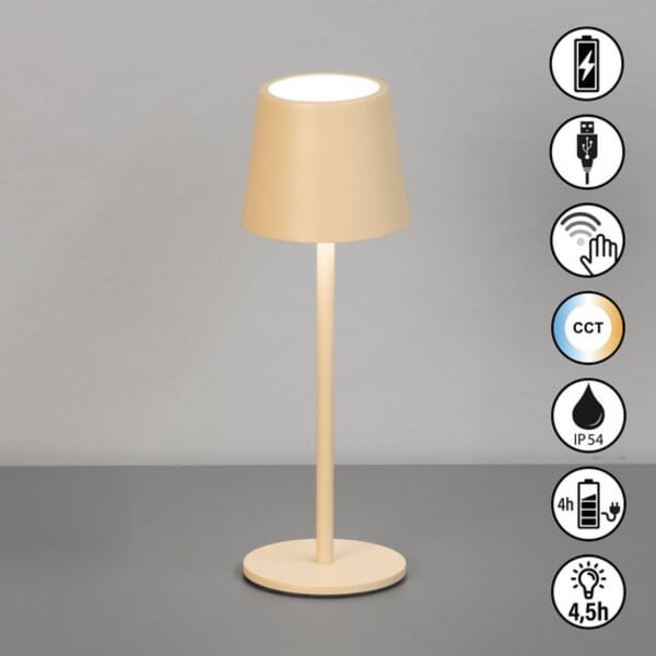 FISCHER & HONSEL ROXI TABLE LAMP DIMMABLE BATTERY ADJUSTABLE 1.5W